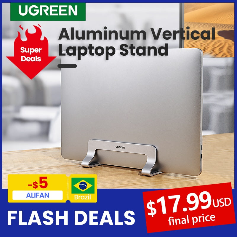 UGREEN Vertical Laptop Stand Holder For MacBook Air Pro Aluminum Foldable  Notebook Stand Laptop Support MacBook Pro Tablet Stand
